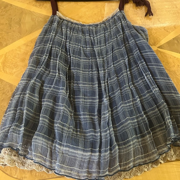 Blue Plaid Women's Silk Camisole Tank - Picture 1 of 8